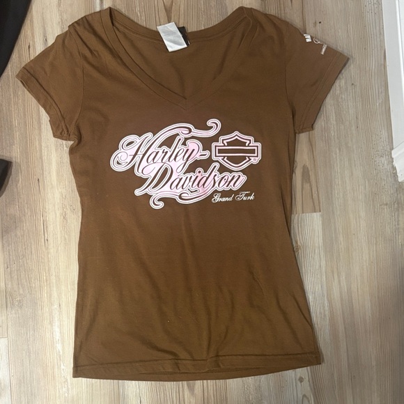 Harley-Davidson Tops - Harley-Davidson Brown Short Sleeve Tee